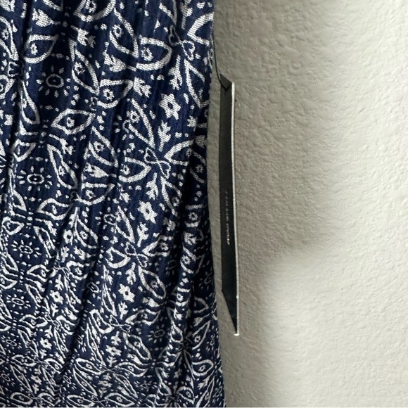 NWT Lulu’s Field Day Navy Blue Print Tie-Strap Maxi Dress Size S - Picture 4 of 5